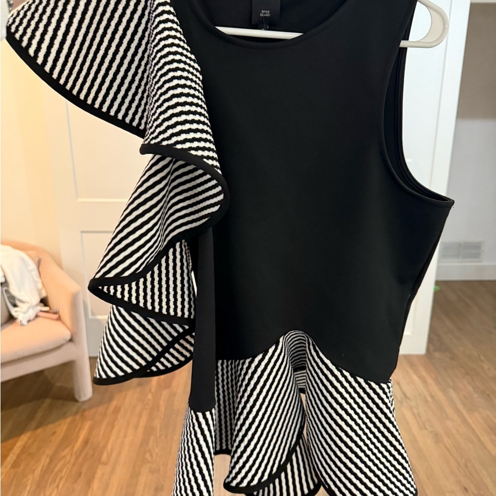River Island Black Top with Contrast Trim